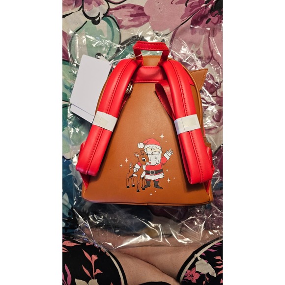 Exclusive Loungefly Rudolph the Red-Nosed Reindeer Light Up Backpack - Picture 7 of 10